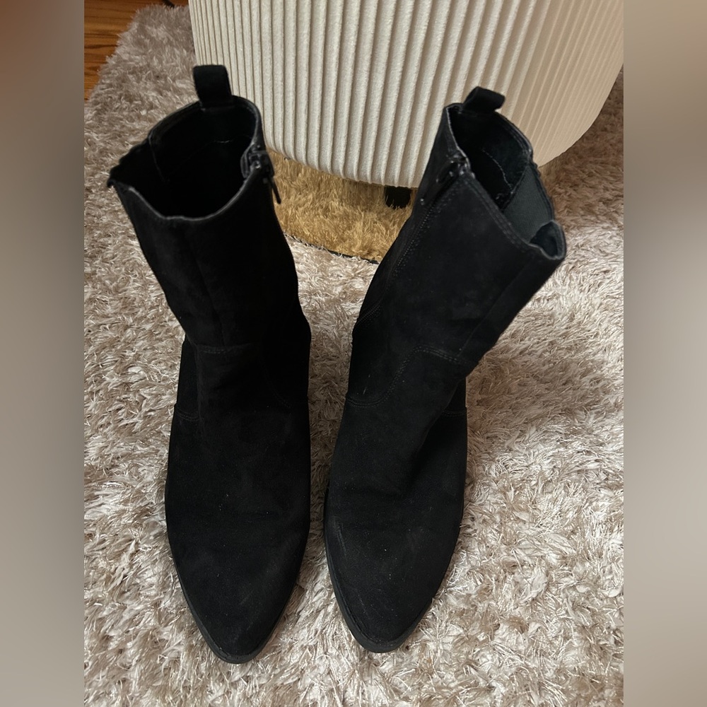 Express Black Suede Boots